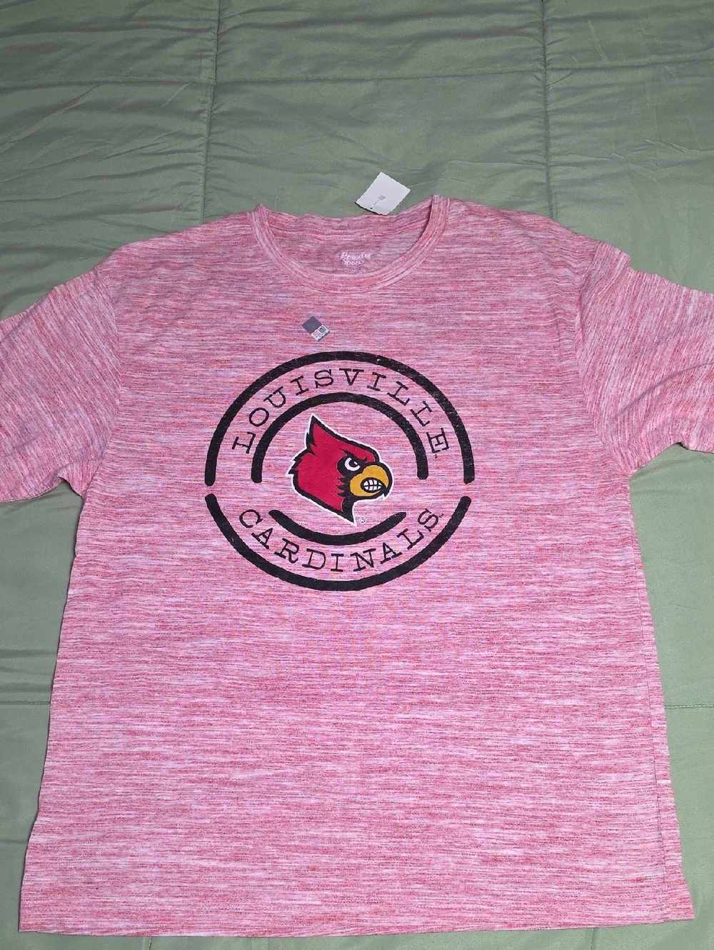 Louisville Cardinals Mens Heather Red Short Sleeve Tee